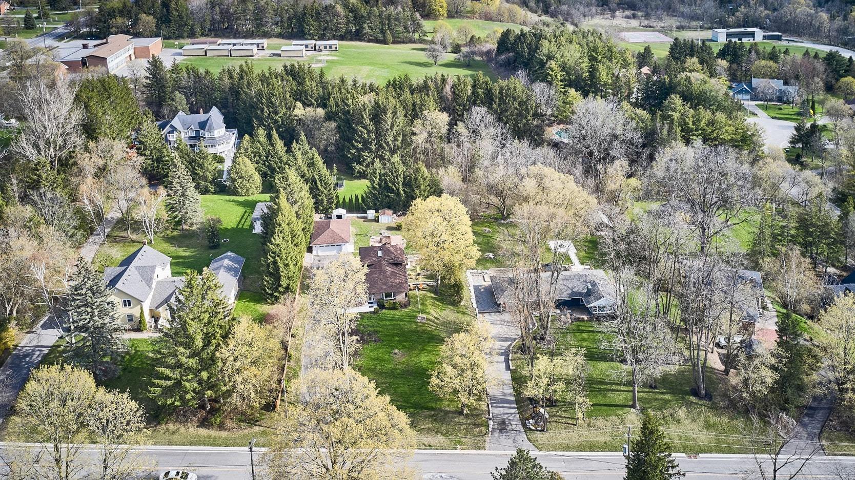 Aerial view of real estate in Pickering, Ontario